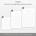 Alphabetical Wedding Seating Plan Template, Monogram & Border, Editable ...