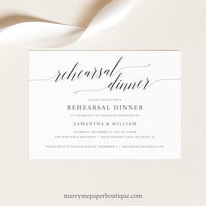 Rehearsal Dinner Invitation Template, Rustic, Try Before Purchase, Editable Instant Download