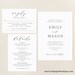 Wedding Invitation Template Set, Try Before Purchase, Fully Editable Instant Download, Formal & Elegant