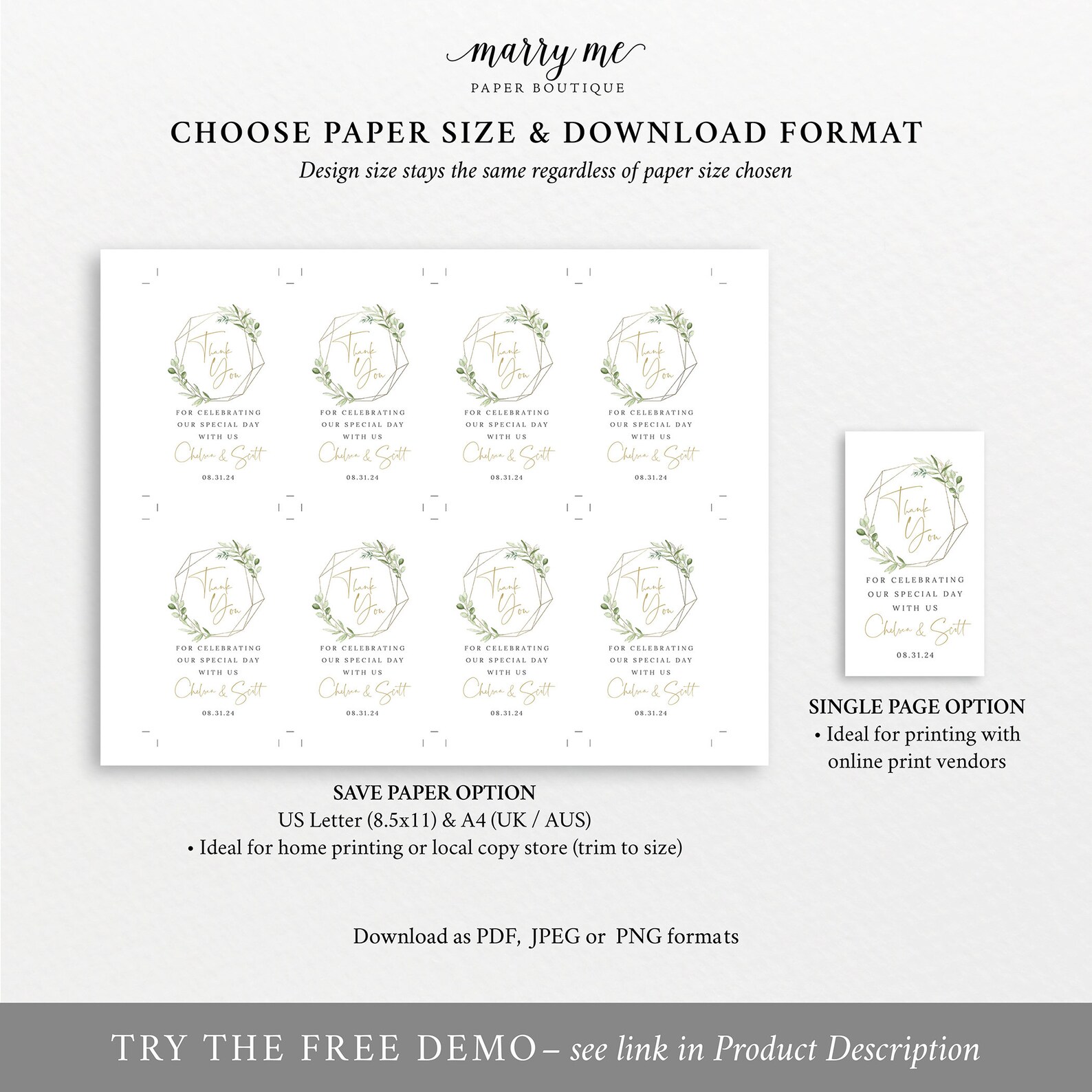 Favor Tag Template Demo Available Printable Editable Instant - Etsy