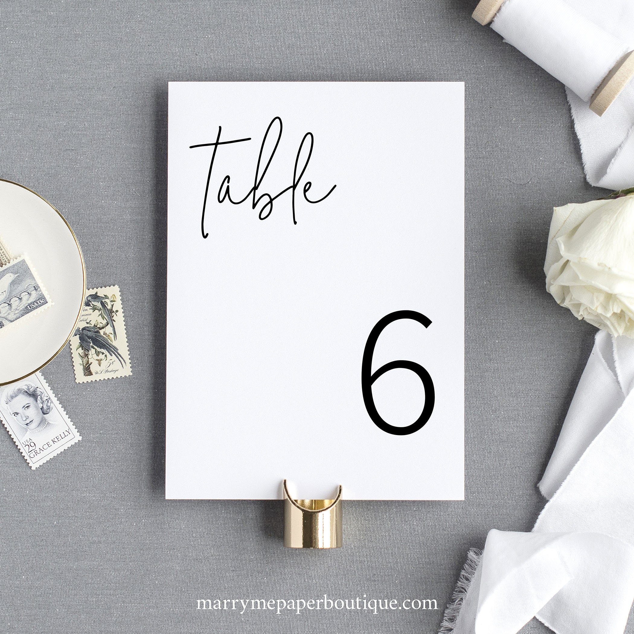table number template minimalist elegant editable printable instant