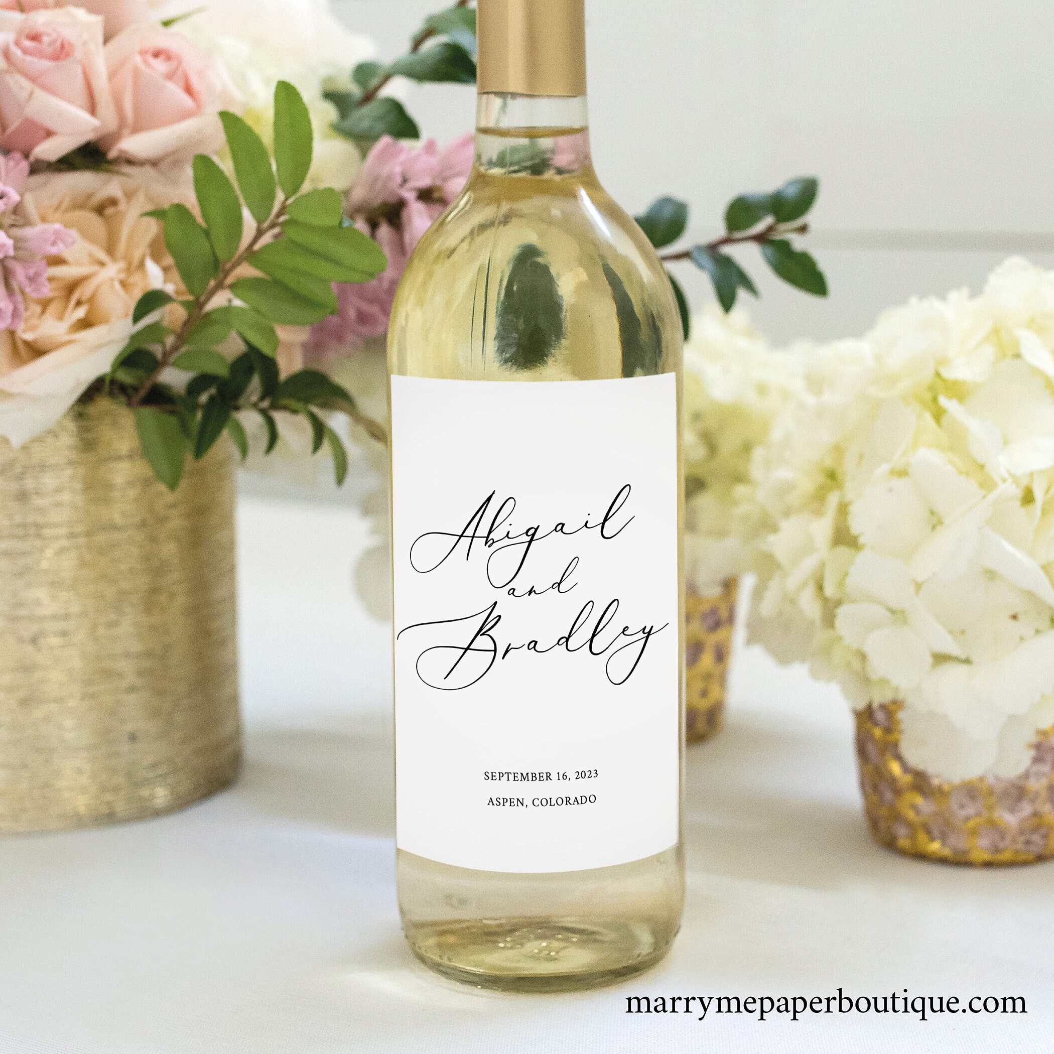 elegant wine label template modern wine bottle label
