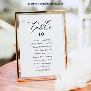 Small Seating Sign Template, Classic & Elegant, Wedding Seating Sign, 5x7, Table Seating Card, Printable, Templett INSTANT Download