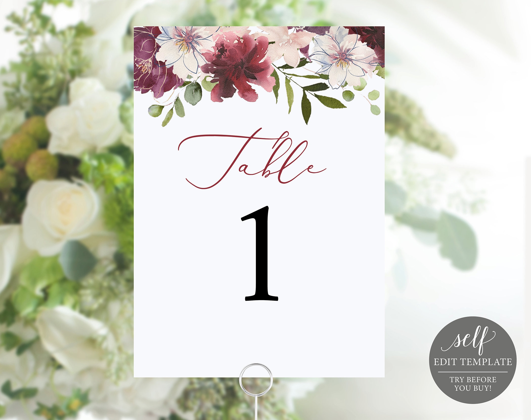 table-number-template-100-editable-elegant-wedding-table-etsy