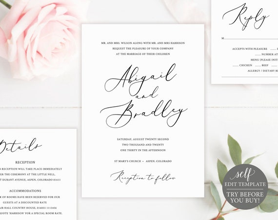 Wedding Invitations - MarryMePaperBoutique