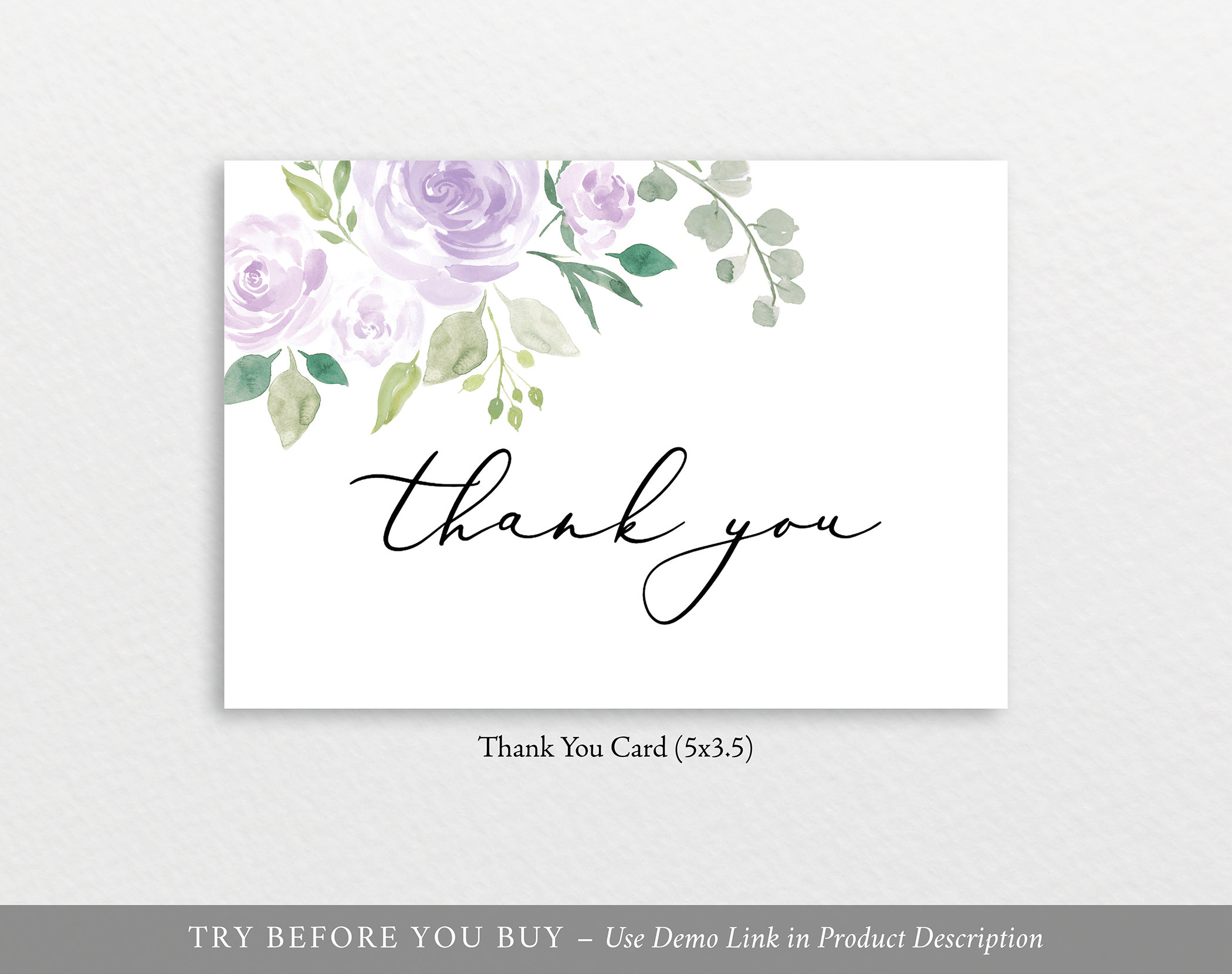 thank you card template folded editable instant download