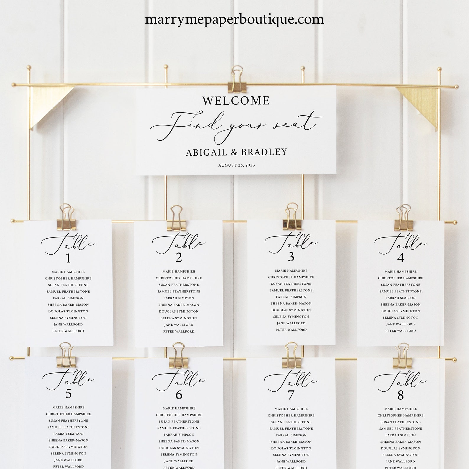 Seating Chart Sign Template Editable Instant Download | Etsy