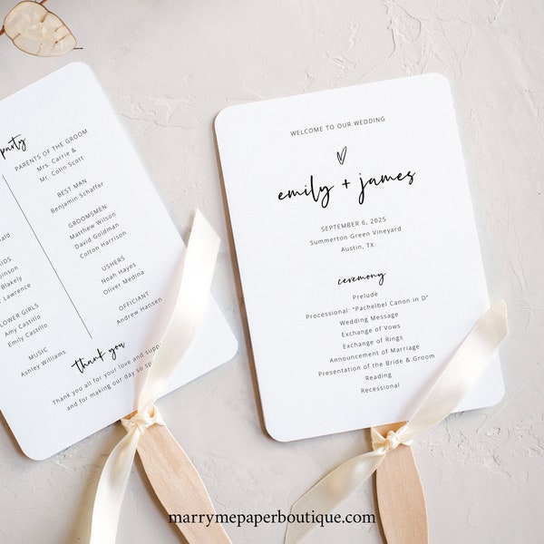 Wedding Fan Template - Etsy