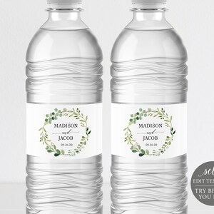 100 Best Day Ever Golden Stars Wedding LABELS PER ORDER 8 x 2 inch Water Bottle Labels for Wedding I Do BBQs & Engagement Party 