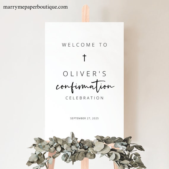 Confirmation Welcome Sign Template, Love Heart, Editable, Modern Welcome to the Confirmation Sign, Printable, Templett INSTANT Download