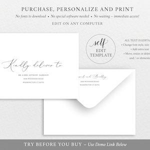 free printable envelope address template