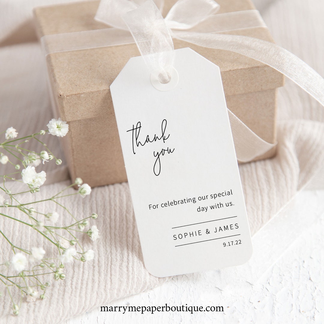 Favor Tag Template, Minimalist Elegant, Try Before Purchase, Editable ...