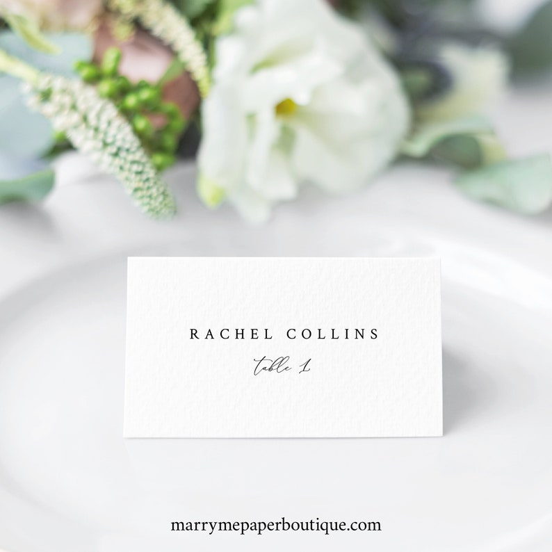 INSTANT Download Templett Elegant /& Refined Wedding Place Card Template Seating Card Printable Fully Editable