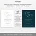 Save the Date Card Template, Elelegant Gold Script, Editable ...
