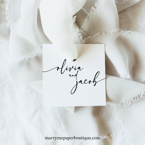 Square Tag Template, Try Before Purchase, Editable Square Label Printable, Templett Instant Download, Modern Calligraphy