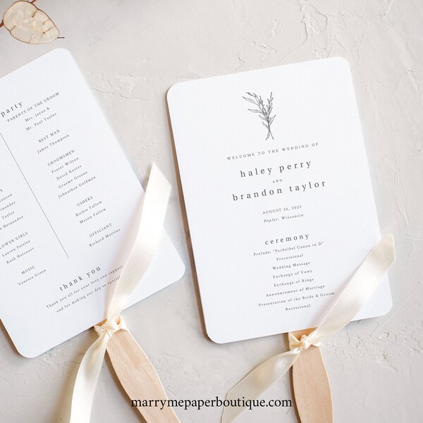 Wedding Fan Template - Etsy