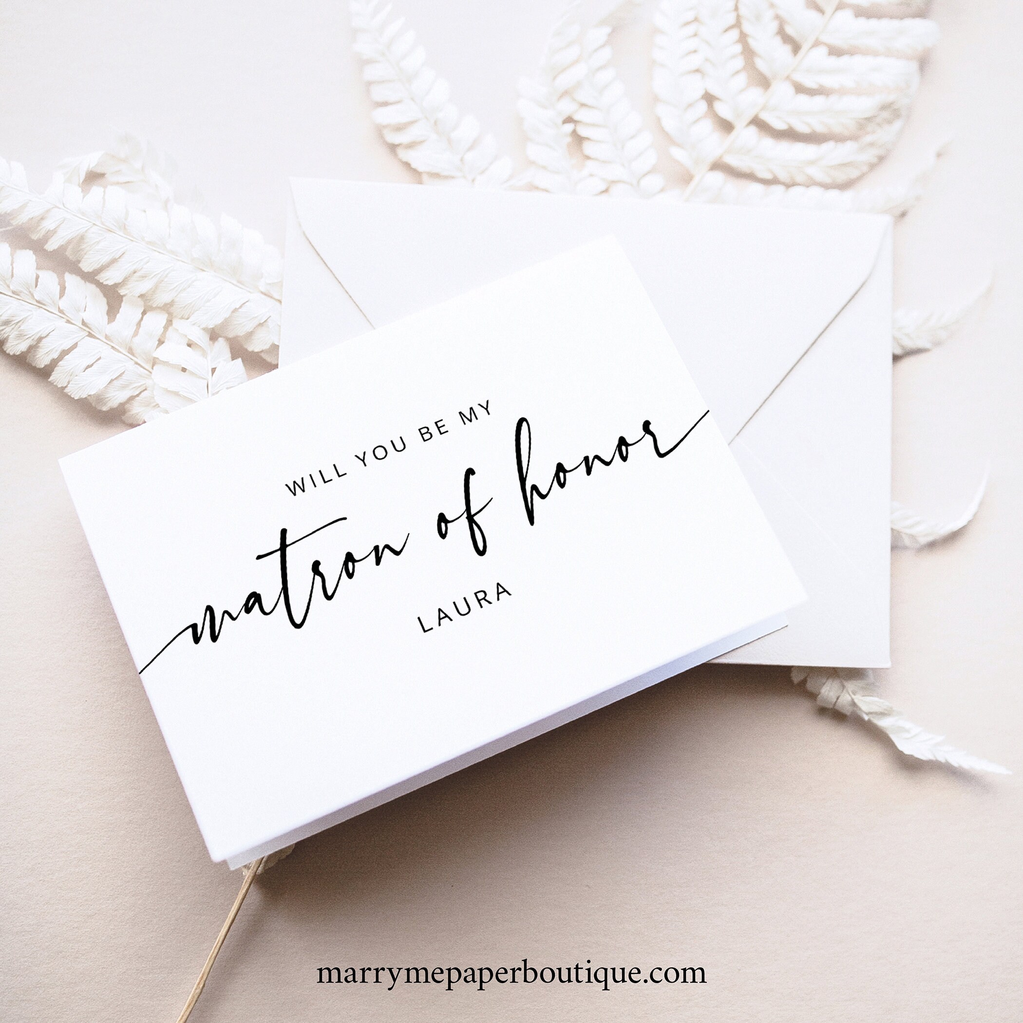 matron-of-honor-card-template-modern-calligraphy-will-you-be-my