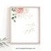 Cards &amp; Gifts Sign Template, Blush Gold Flowers, Editable Wedding Table ...