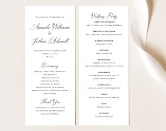 Printable Wedding Program | Etsy
