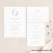 Wedding Invitation Template Set, Botanical Crest, Printable Wedding Invitation Suite, Fully Editable, Templett INSTANT Download