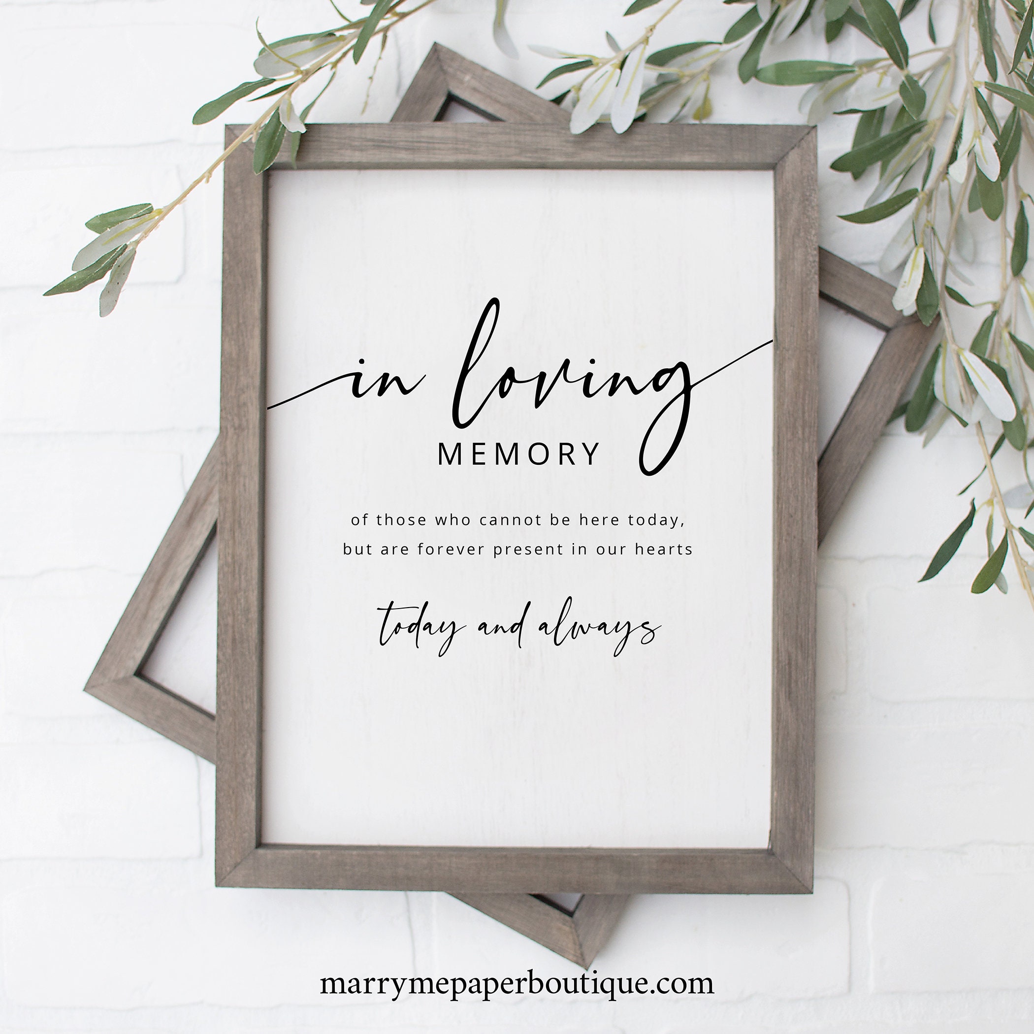 In Loving Memory Sign Template Modern Calligraphy Printable Etsy In Loving Memory Sign Template Modern Calligraphy Printable Etsy