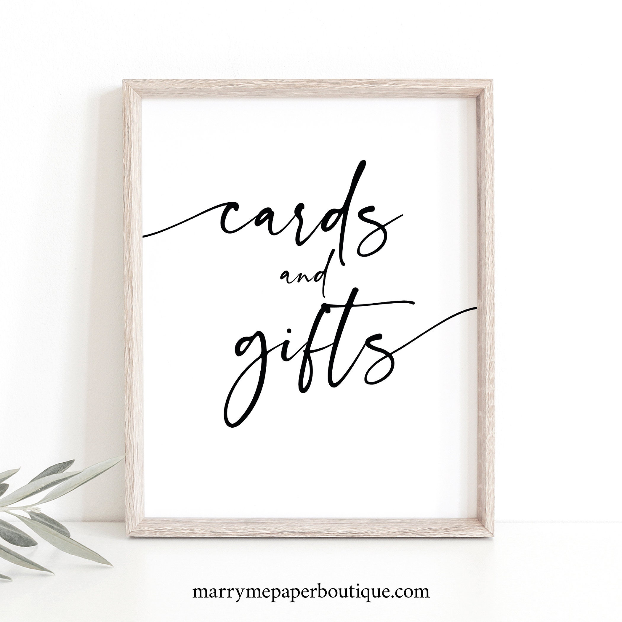 Cards &amp; Gifts Sign Template, Modern Calligraphy, Wedding Table Sign ...