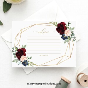 Advice Card Template, Editable &amp; Printable Instant Download, Templett ...