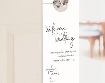 Door Hanger Template, Minimalist Elegant, Instant Download, Try Before Purchase, Editable & Printable Door Hanger