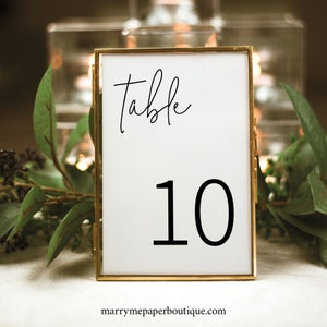 Table Number Template, Minimalist Elegant, Editable & Printable Instant Download, Templett, Try Before Purchase