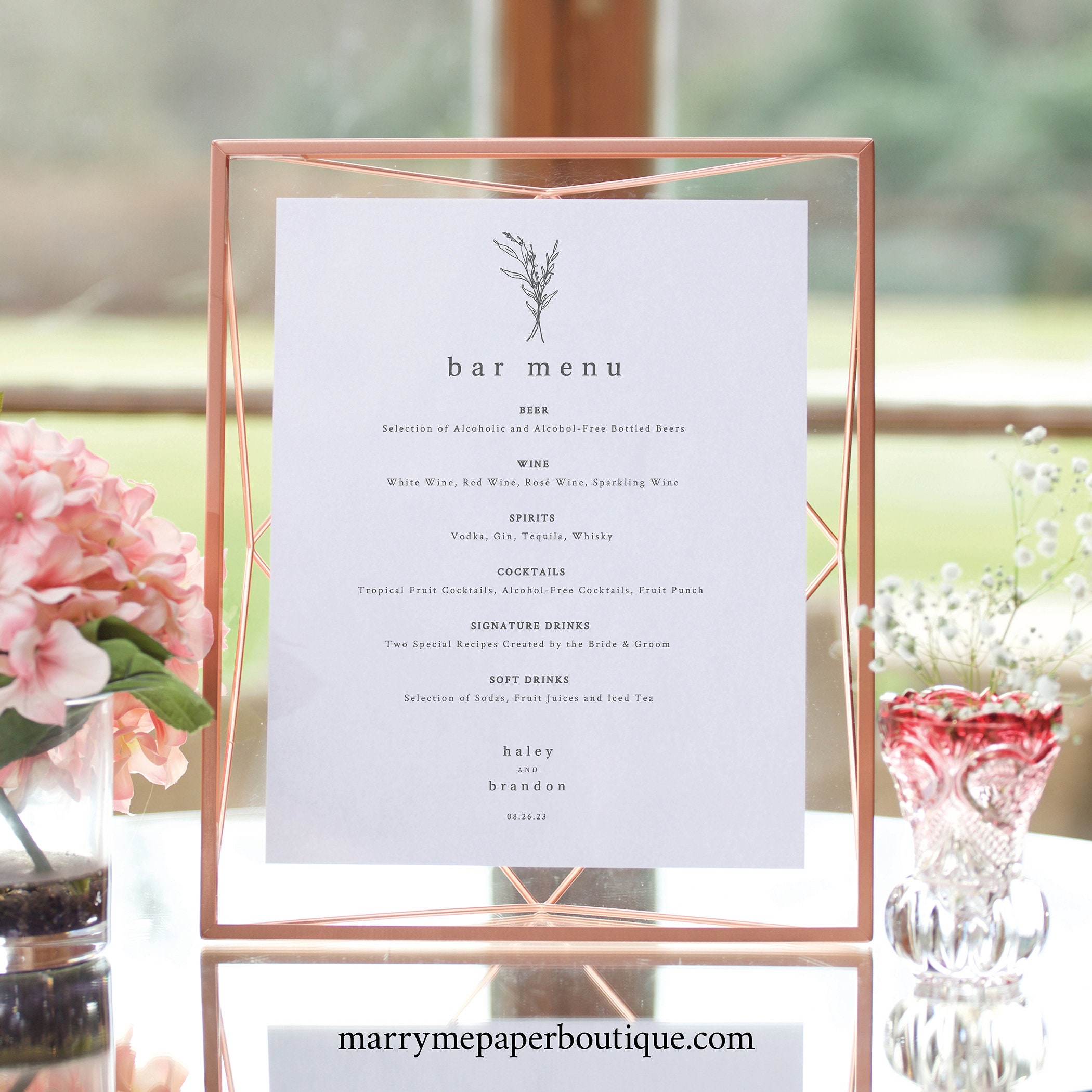 Modern Rustic Bar Menu Sign Template Drinks Menu Printable - Etsy UK