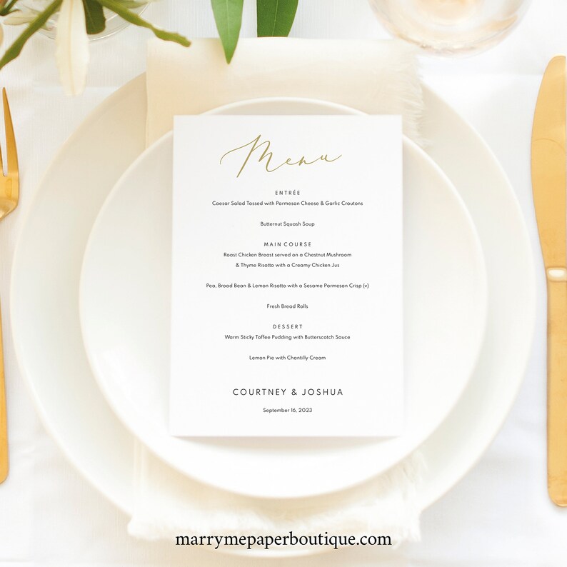 Menu Template Printable Editable Instant Download Demo - Etsy