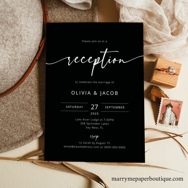 Reception Card - Etsy
