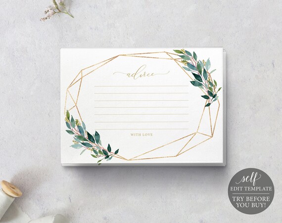 Advice Card Template Try Before Purchase Editable Instant - Etsy
