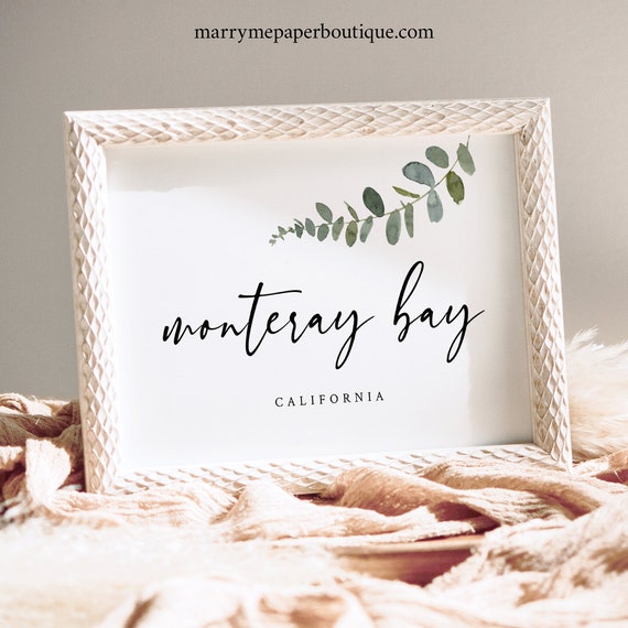 Wedding Table Name Template, Eucalyptus Greenery, Editable, Eucalyptus Table Name Sign Template, Printable, Templett INSTANT Download