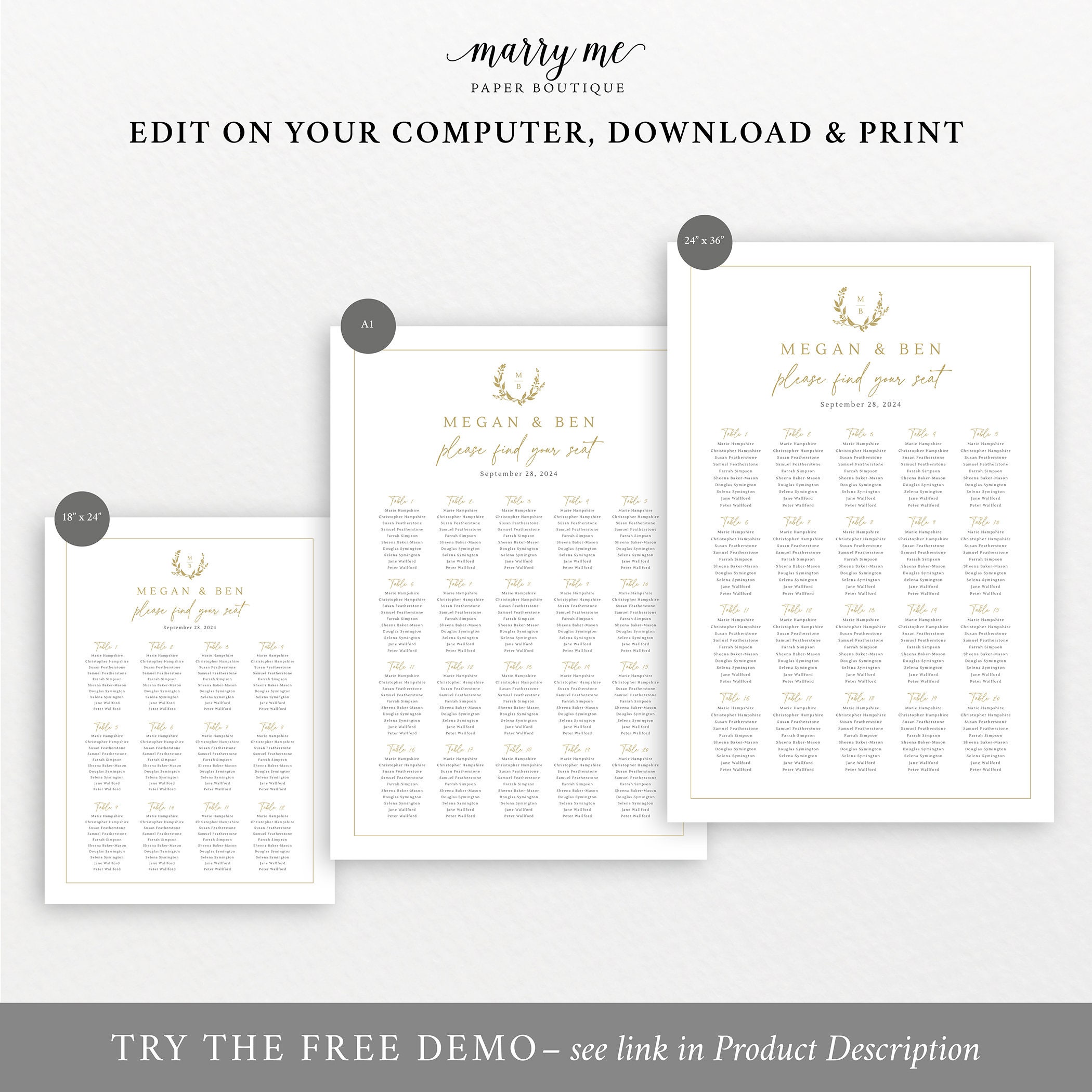 Wedding Seating Plan Template Gold Wreath Monogram Wedding Seating wedding-seating-plan-template-gold-wreath-monogram-wedding-seating