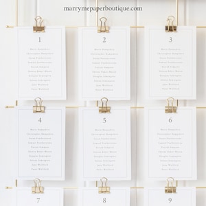 Seating Cards Template, Monogram & Border, Elegant Seating Chart Cards, Printable,  Editable, Templett INSTANT Download