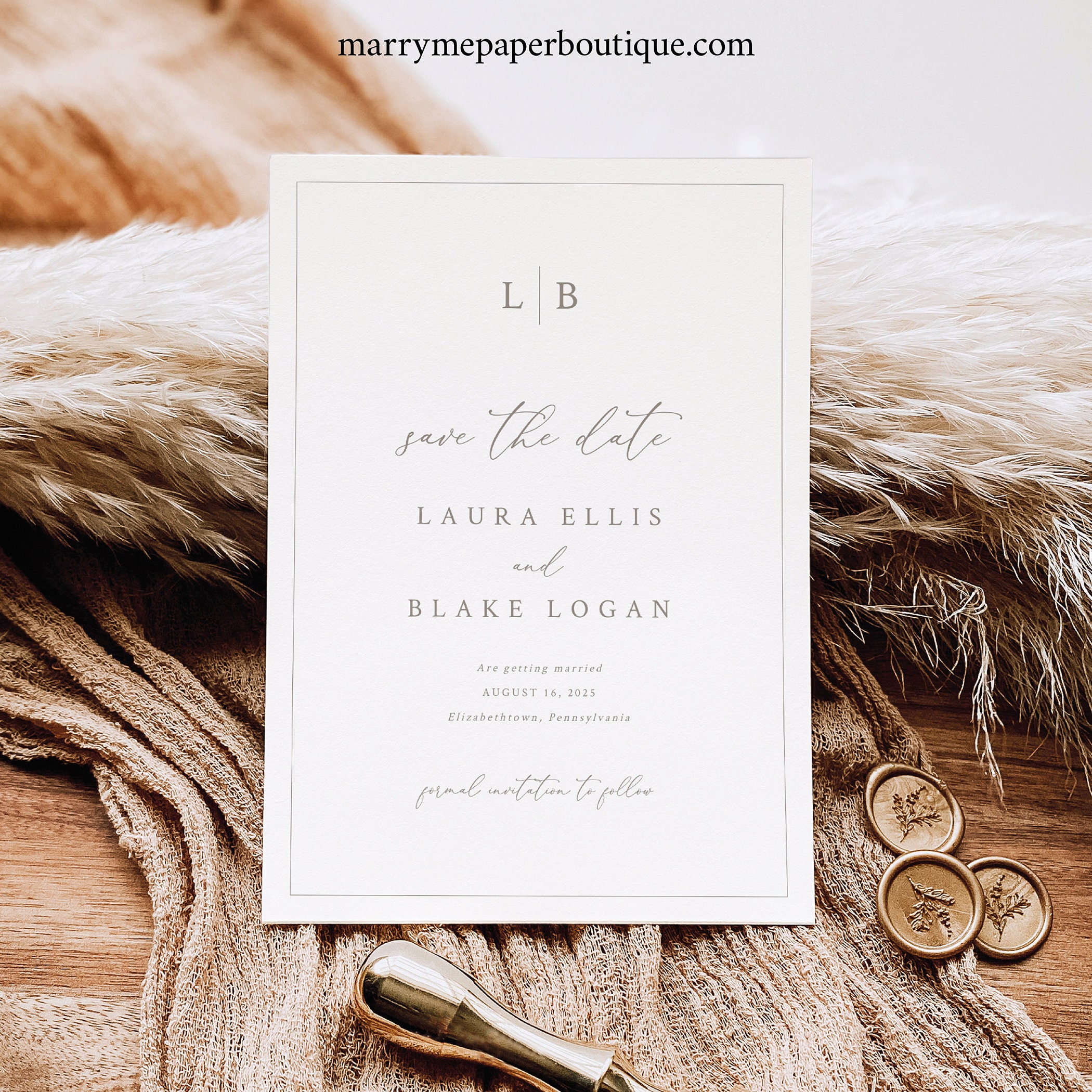 Save The Date Template Monogram Border Elegant Save Our Etsy save-the-date-template-monogram-border-elegant-save-our-etsy