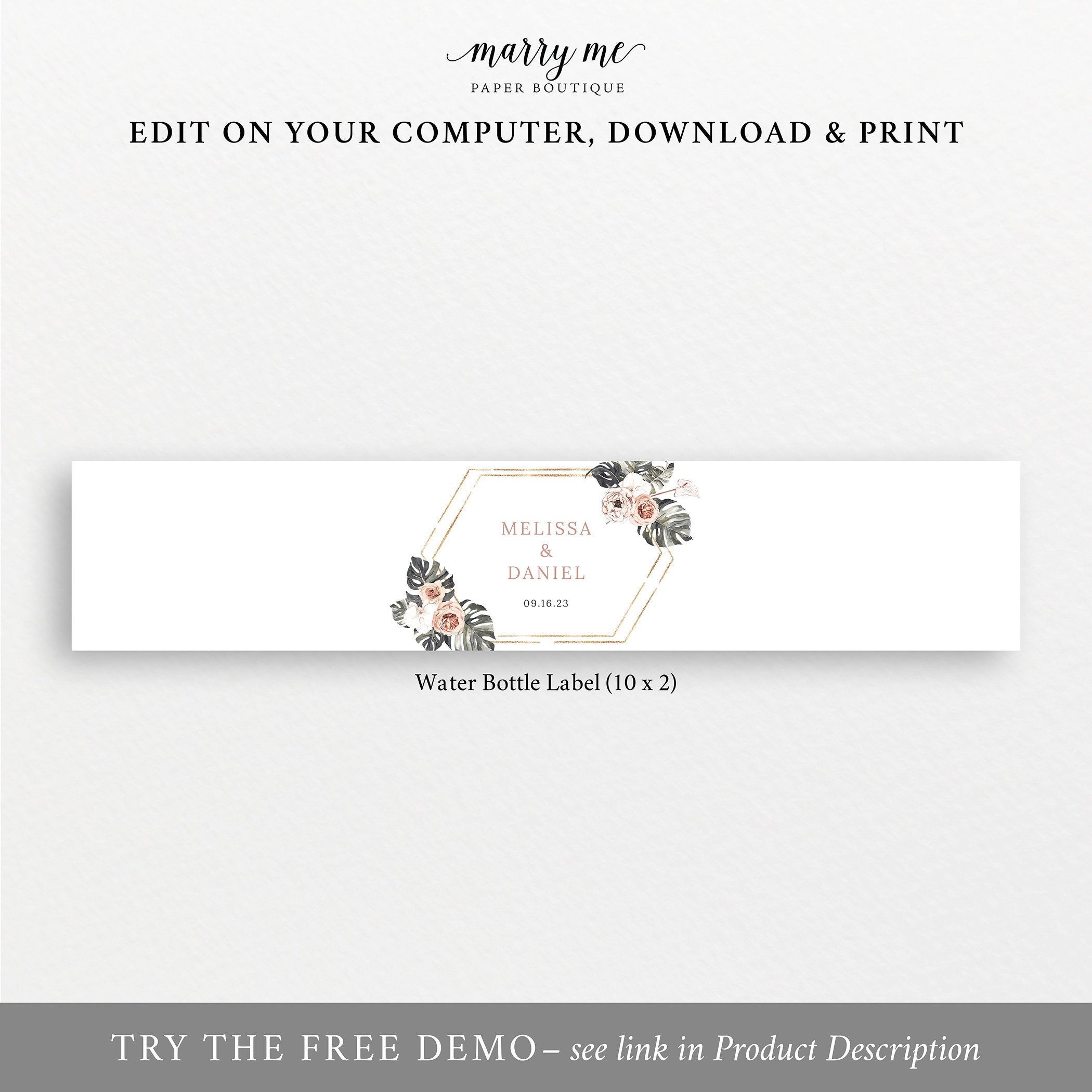 Mineral Water Label Template