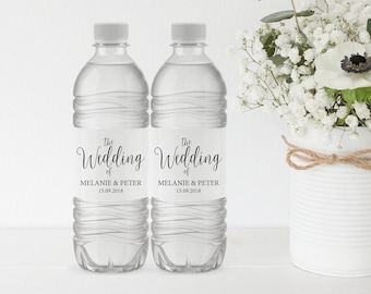 Wedding Water Bottle Label, Printable Water Bottle Label, Water Bottle Label Template, Wedding Label, PDF Instant Download, MM02-1