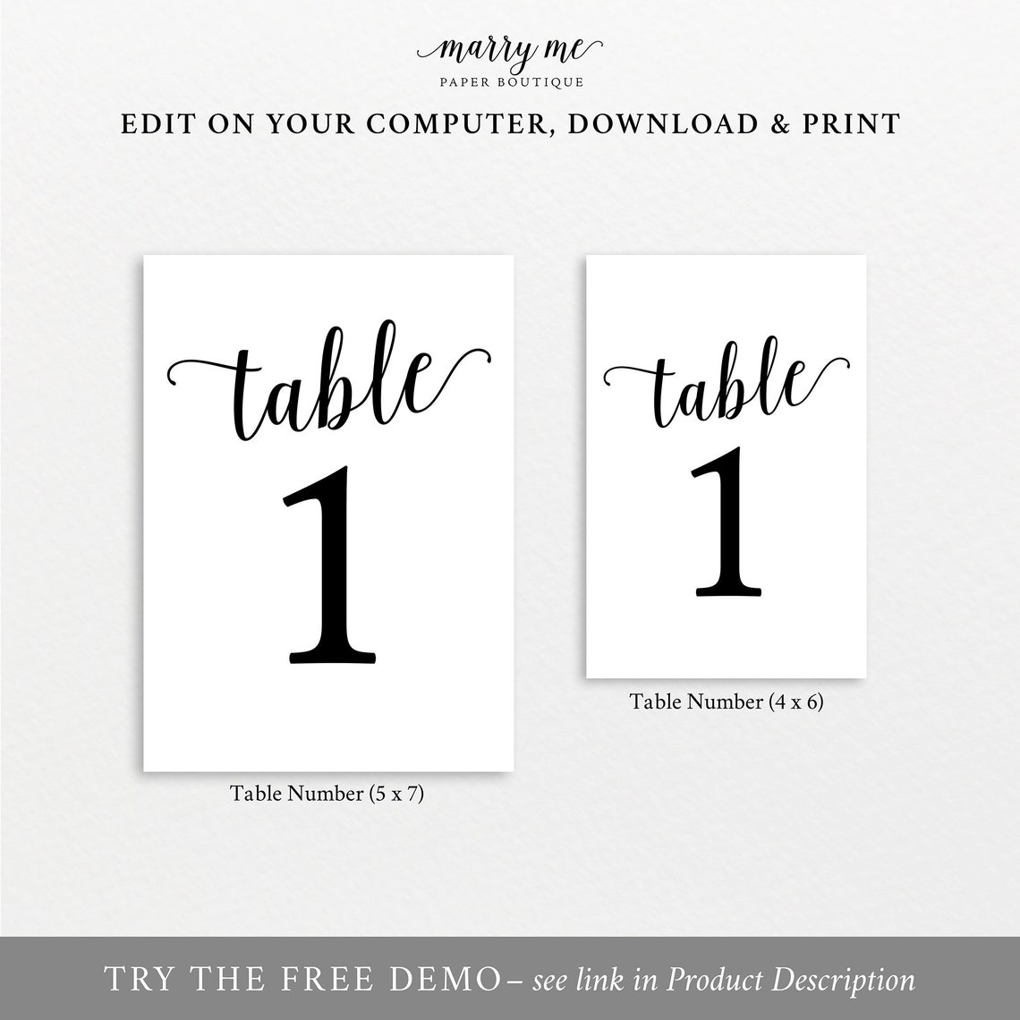 Table Number Template Table Numbers Printable Table Numbers Etsy