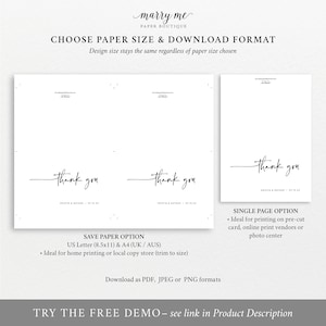 Thank You Card Template, Folding, Modern Contemporary, Clean Simple ...