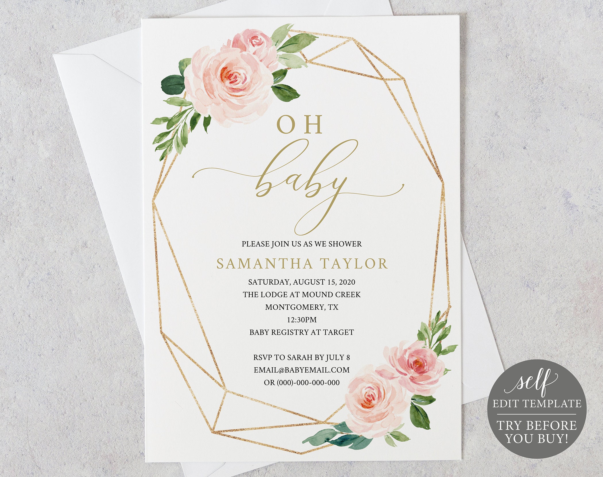 TRY BEFORE you BUY Baby love party tem instant download edit yourself invitation,Template Editable TRY BEFORE you BUY Baby love party tem instant download edit yourself invitation,Template Editable