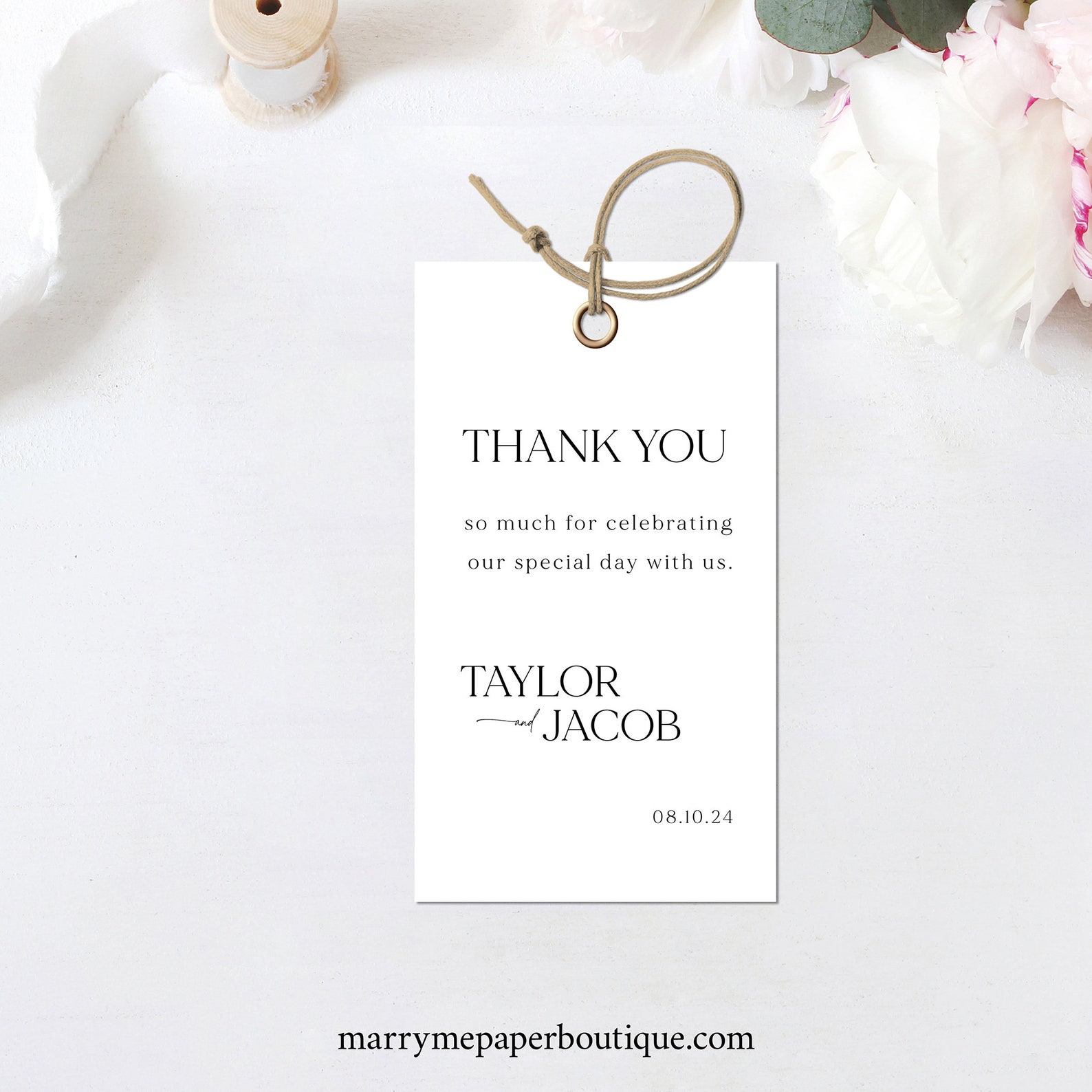 Wedding Favor Tag Template Modern &amp; Classic Editable Favor - Etsy