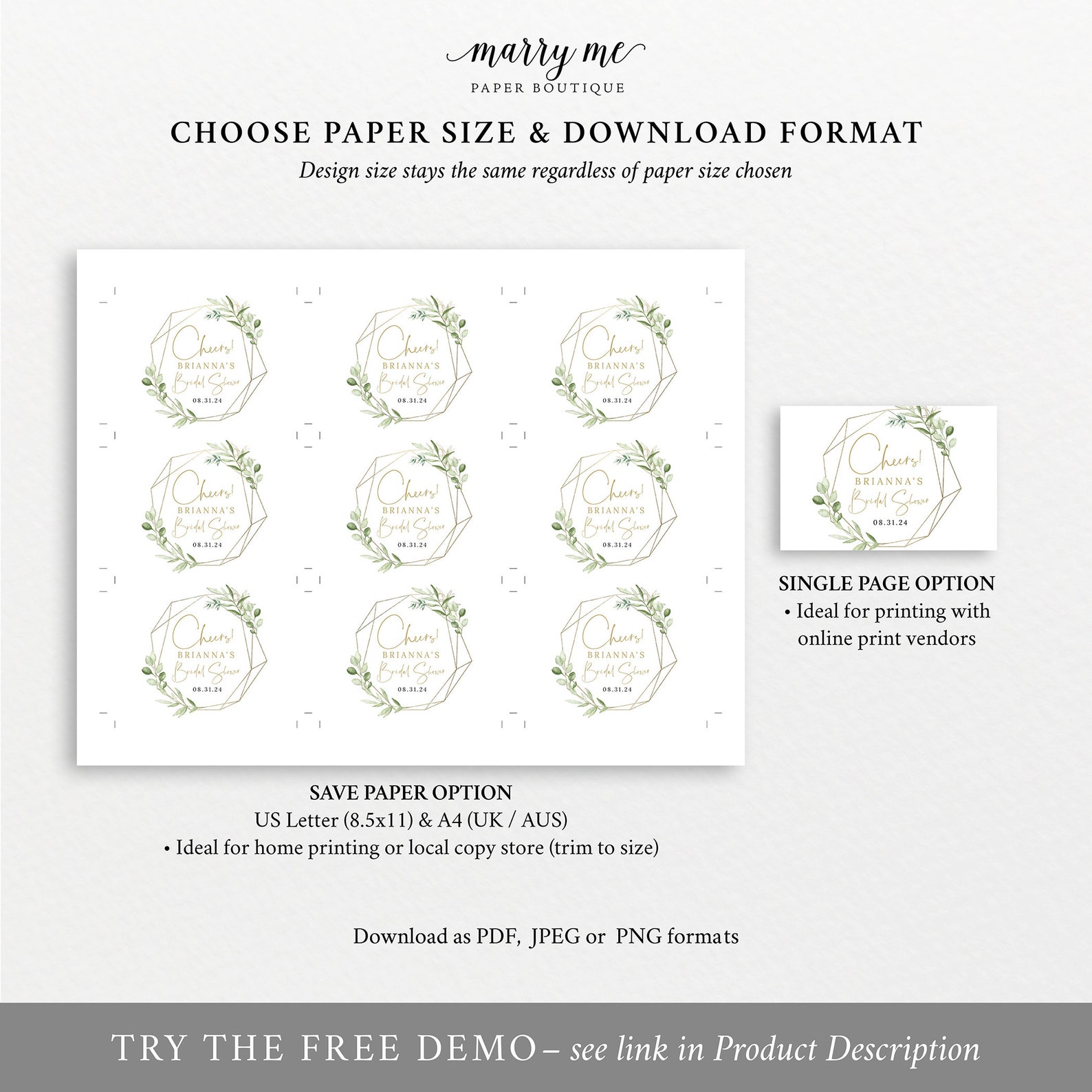 Mini Champagne Label Template Editable Printable Instant - Etsy
