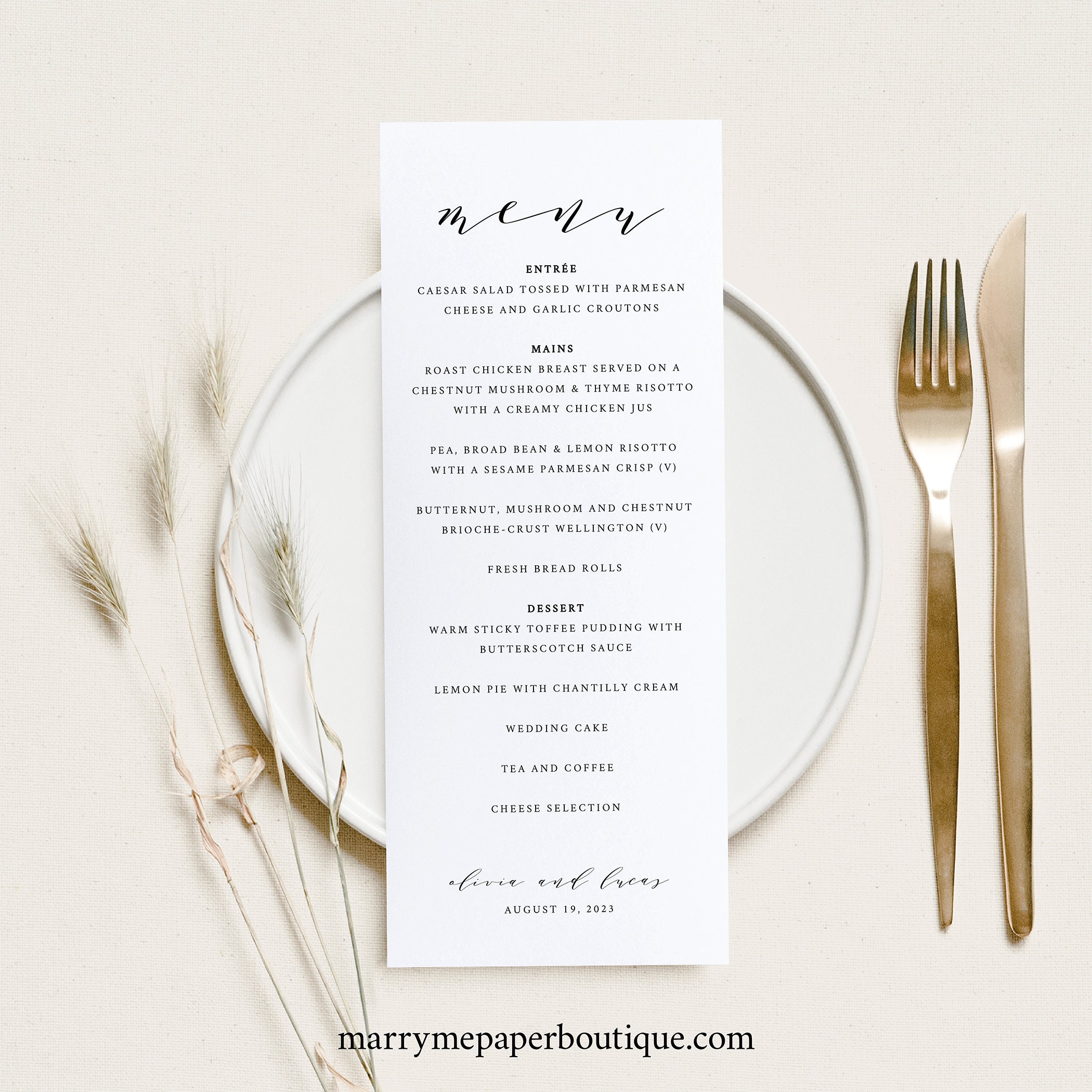 Wedding Menu Template, TRY BEFORE You BUY, Editable Text Throughout Free Printable Menu Templates For Wedding