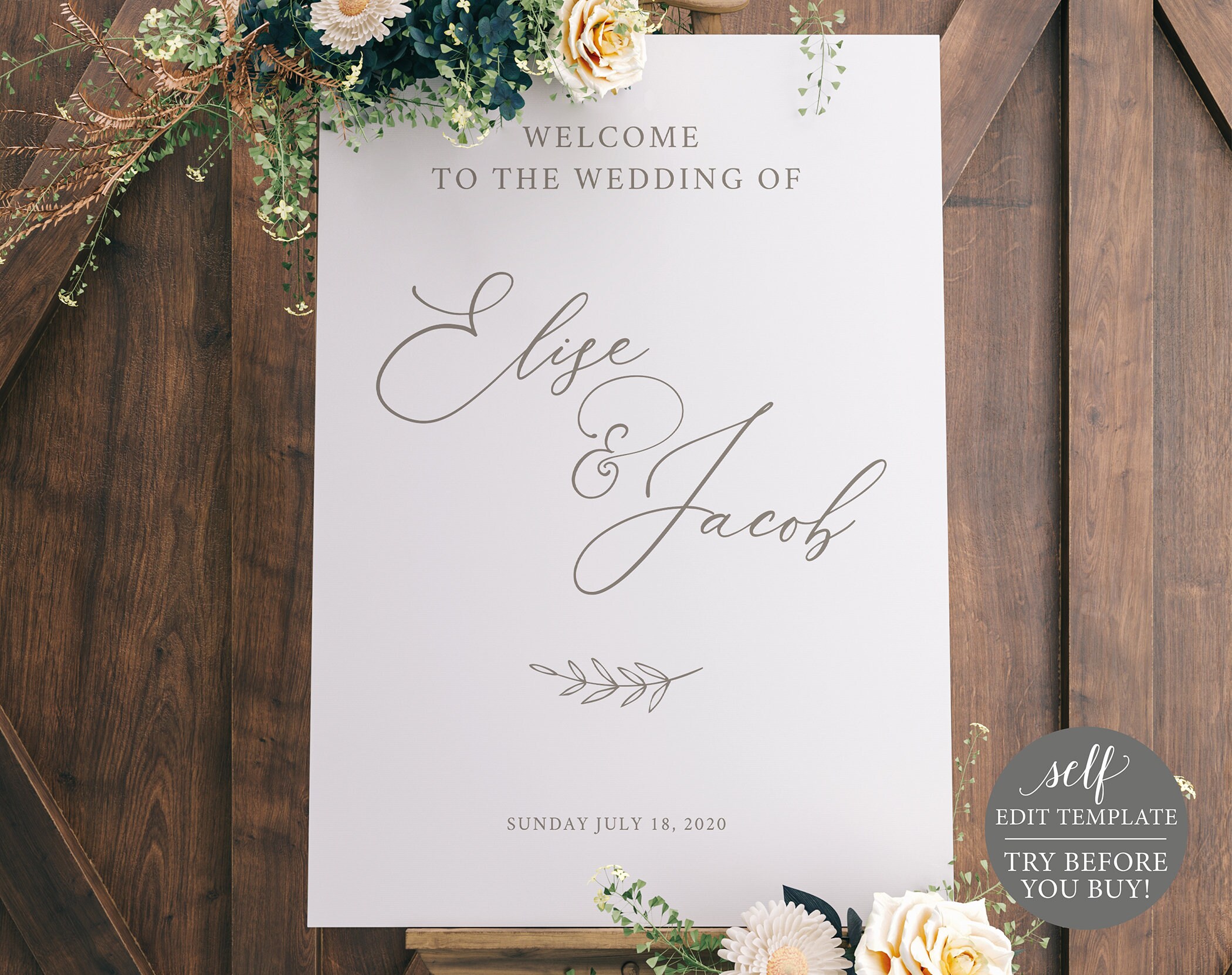 Wedding Welcome Sign Template Try Before You Buy Wedding Sign Poster Printable Editable Instant Download Calligraphy Wedding Welcome Sign Template Try Before You Buy Wedding Sign Poster Printable Editable Instant Download Calligraphy