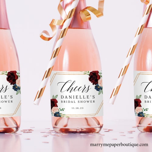 Editable Mini Champagne Label Template Instant Download - Etsy