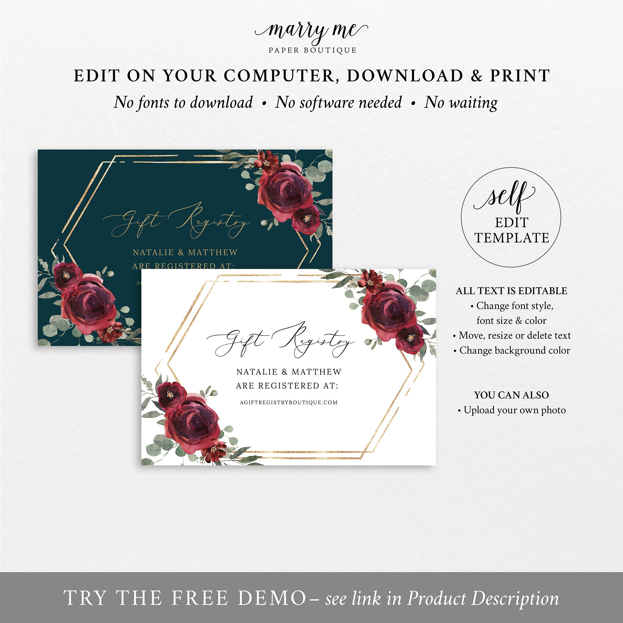 Design & Templates Paper & Party Supplies Paper Printable Wedding ...