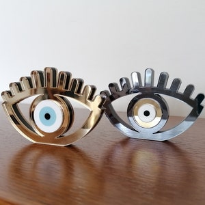 Evil eye home decor, evil eye with lashes, evil eye Plexiglas, evil eye ornament, evil eye good luck charm, evil eye charm, Good Luck gift
