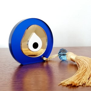 Decoração de casa para mau-olhado, plexiglass azul para mau-olhado, ornamento para mau-olhado, amuleto da sorte para mau-olhado, mau-olhado grego, decoração para casa, gouri 2025